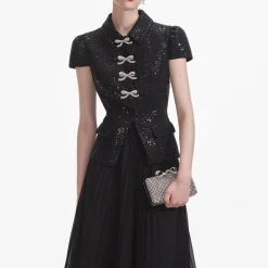 Boucle Bow Midi Dress^self-portrait Best