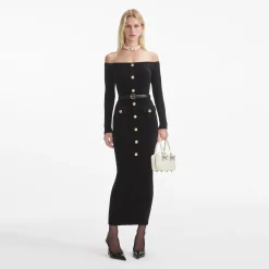 Chenille Knit Midi Dress^self-portrait Discount