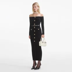 Chenille Knit Midi Dress^self-portrait Discount