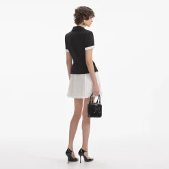 Crepe Contrast Chiffon Mini Dress^self-portrait Clearance