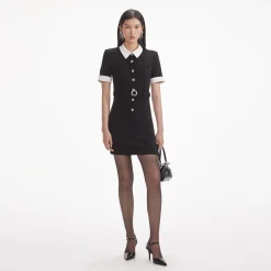 Crepe Contrast Mini Dress^self-portrait Shop