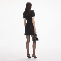 Crepe Contrast Mini Dress^self-portrait Shop