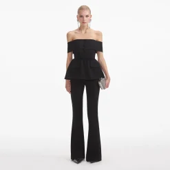 Crepe Off Shoulder Jumpsuit^self-portrait Clearance