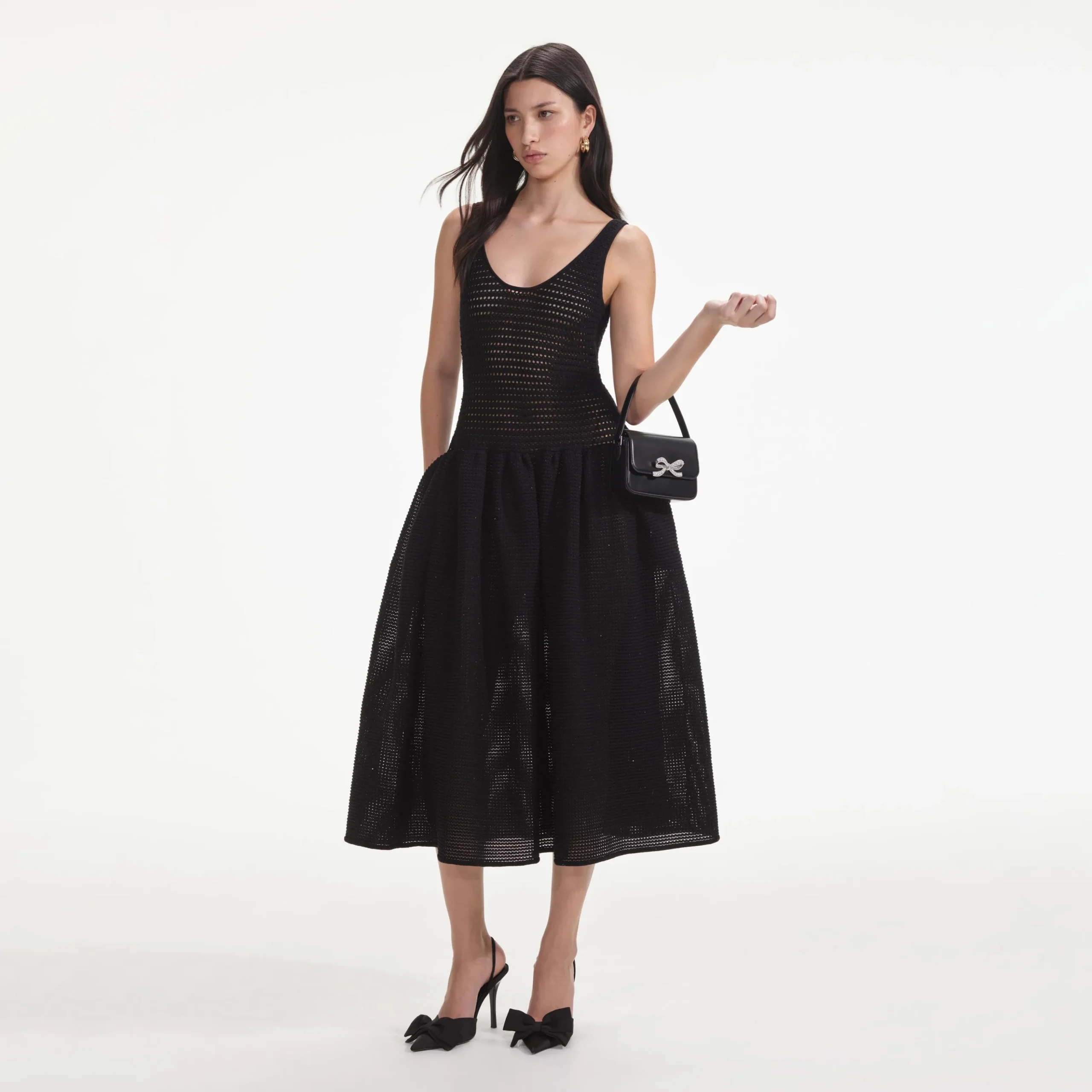 Crochet Knit Midi Dress^self-portrait Sale