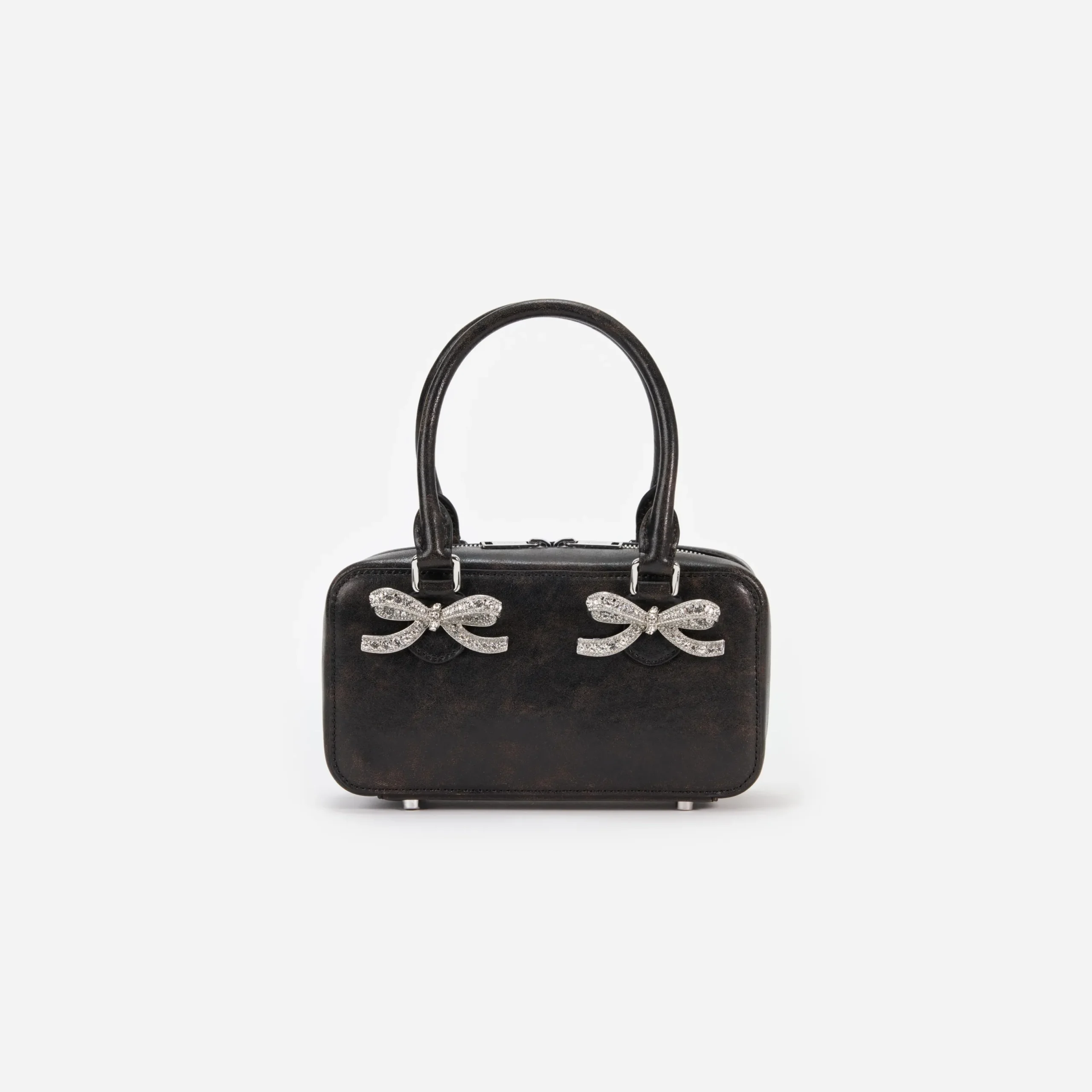 Distressed Leather Mini Tote Bag^self-portrait Clearance