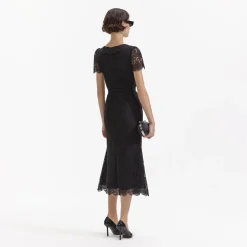 Guipure Lace Button Midi Dress^self-portrait Cheap