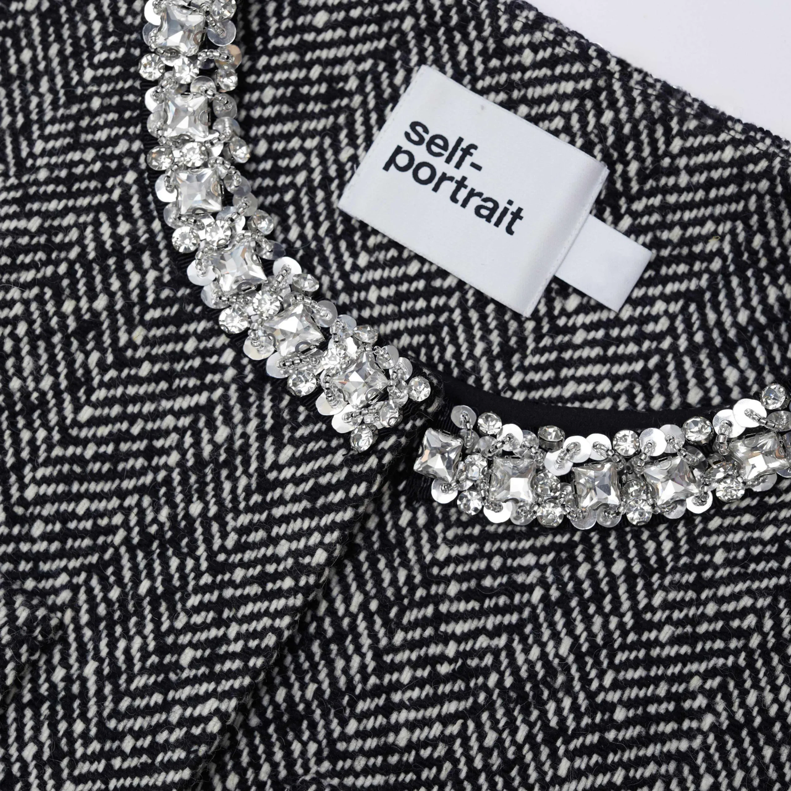 Herringbone Embellished Jacket^self-portrait Best Sale
