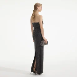 Jersey Rhinestone Maxi Dress^self-portrait Hot