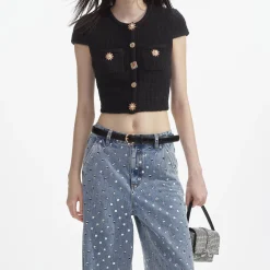 Jewel Button Knit Top^self-portrait Hot