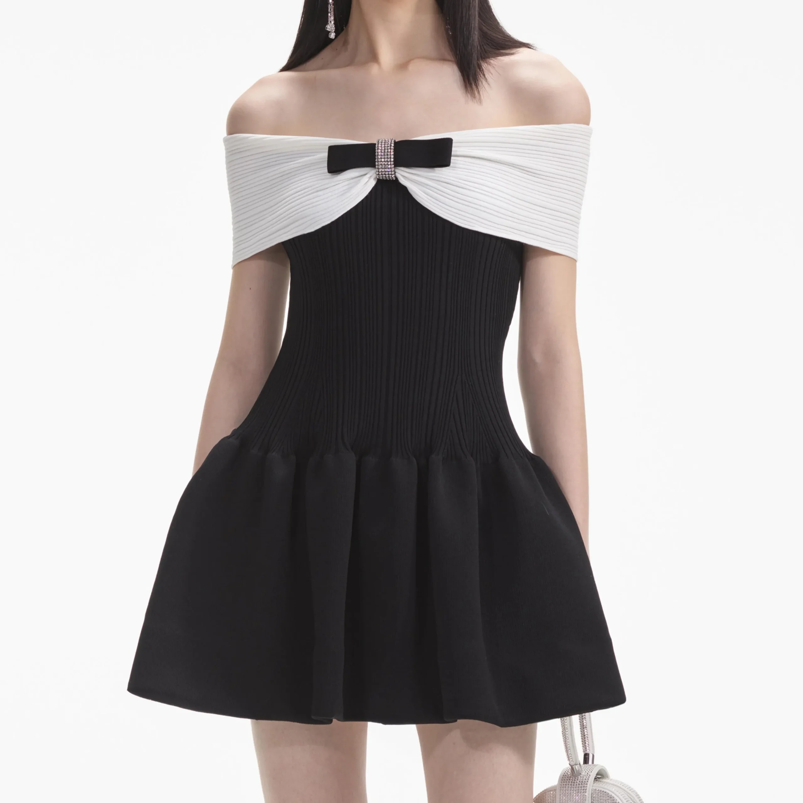 Knit Bow Mini Dress^self-portrait Store