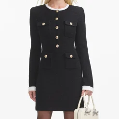 Knit Contrast Collar Mini Dress^self-portrait Sale