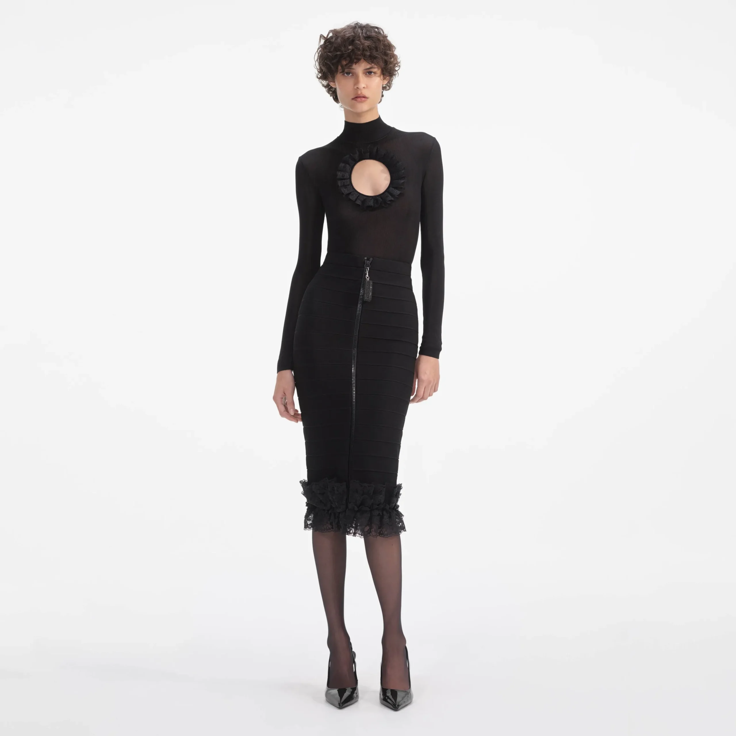 Knit Cut Out Bodysuit^self-portrait Flash Sale