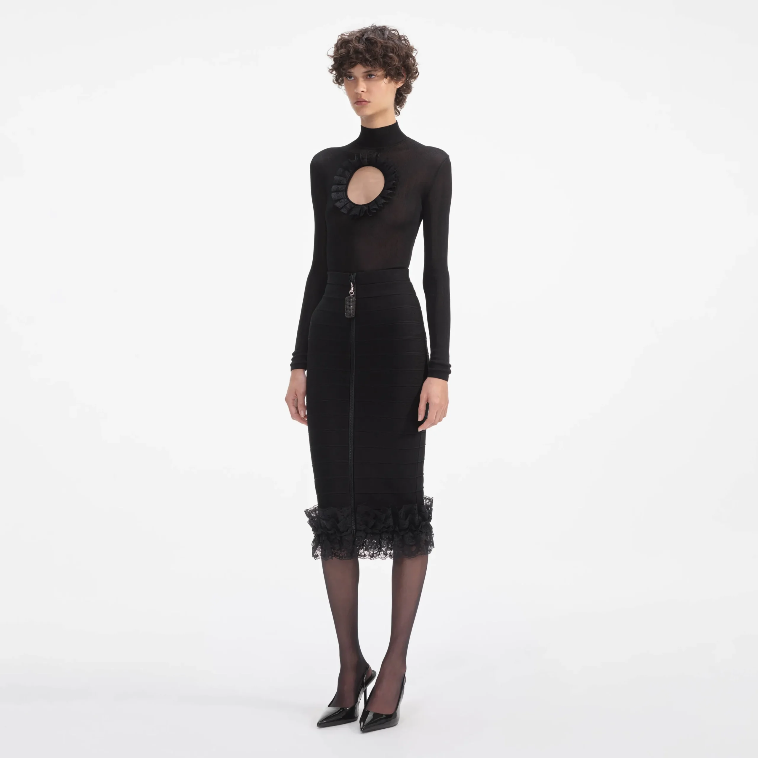Knit Cut Out Bodysuit^self-portrait Flash Sale