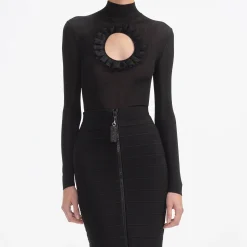 Knit Cut Out Bodysuit^self-portrait Flash Sale