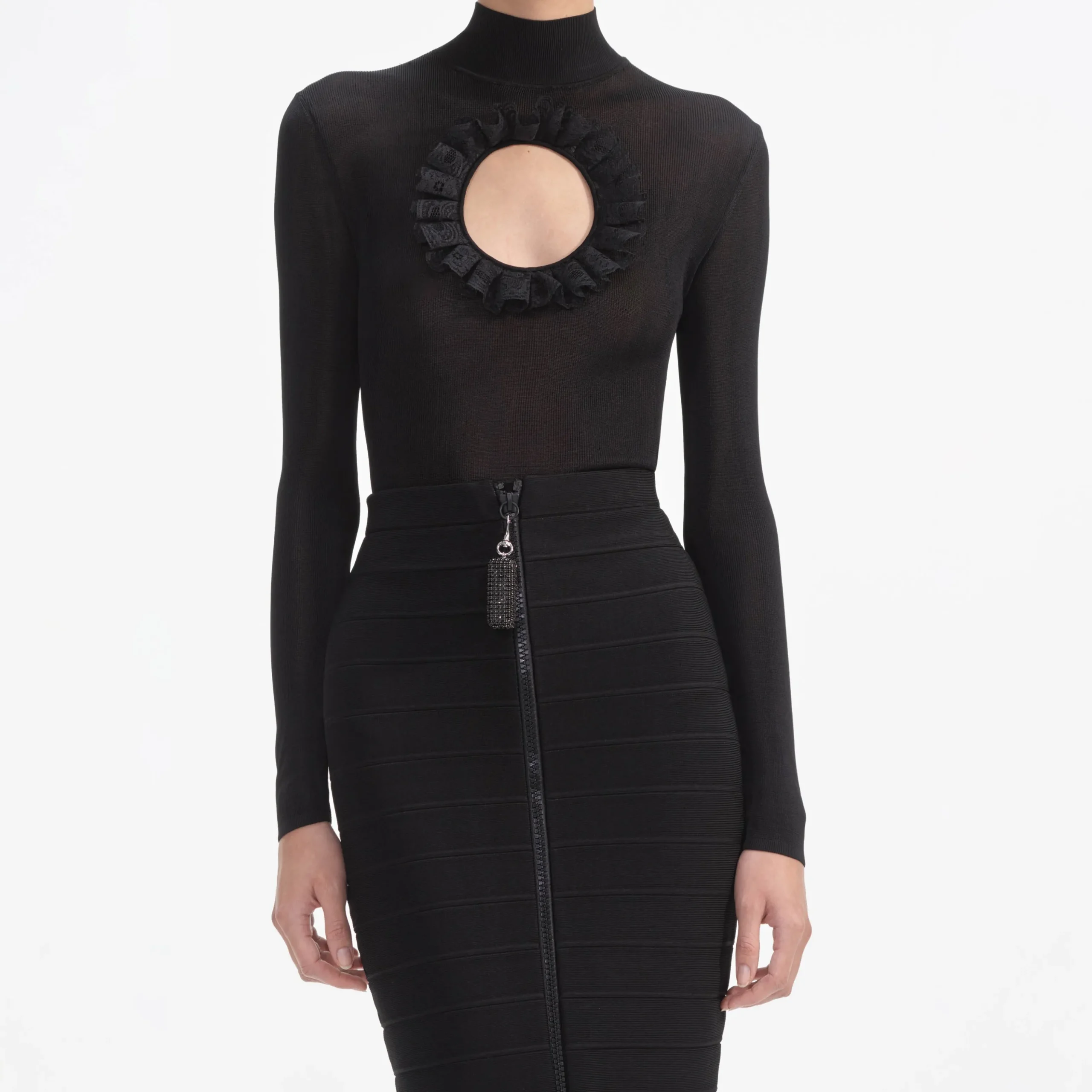 Knit Cut Out Bodysuit^self-portrait Flash Sale