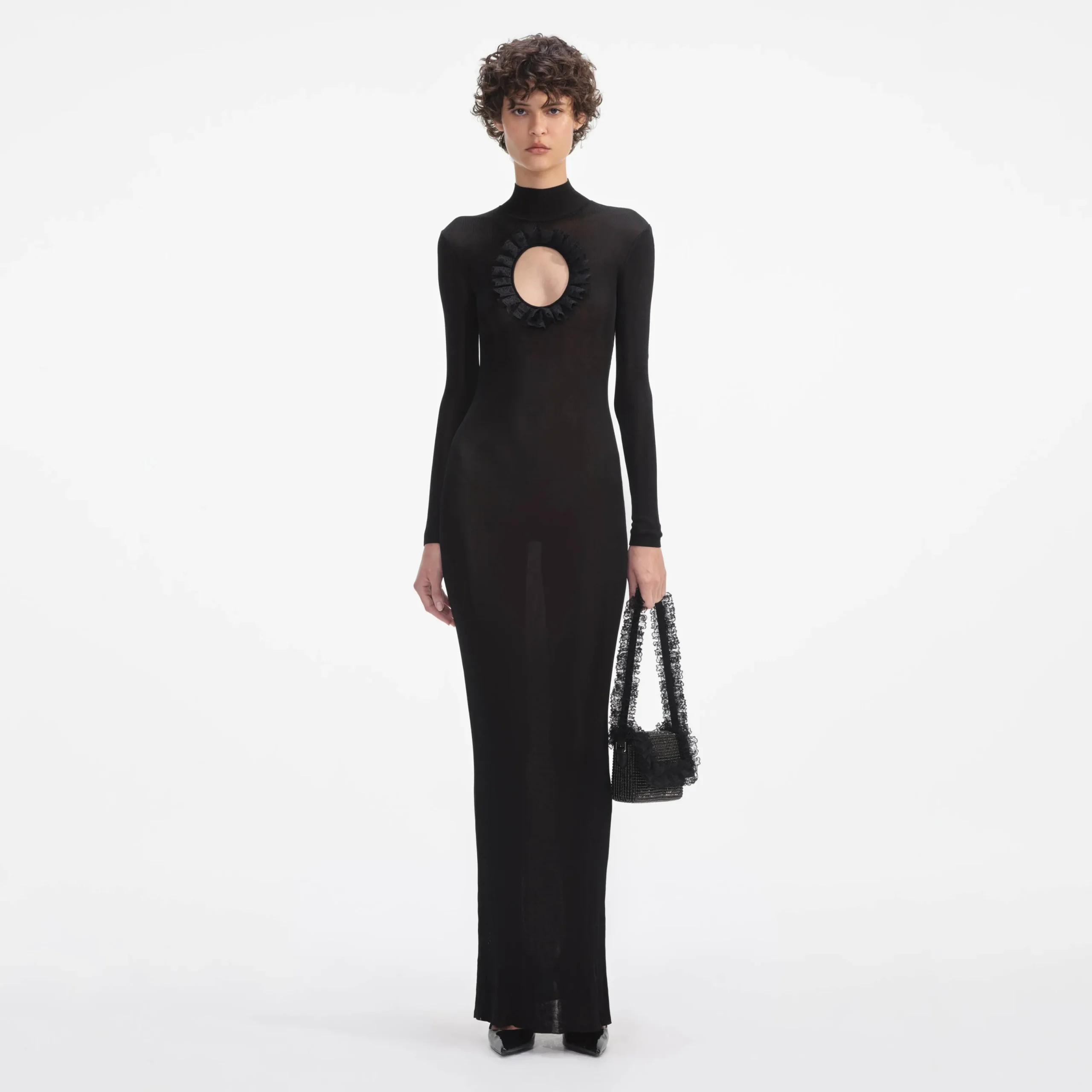 Knit Cut Out Maxi Dress^self-portrait Shop