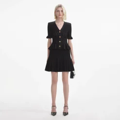Knit Peplum Mini Dress^self-portrait Fashion