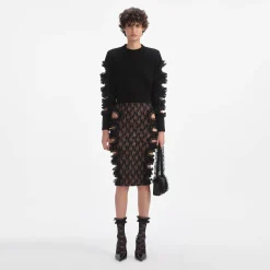 Lace Cut Out Midi Skirt^self-portrait Best Sale