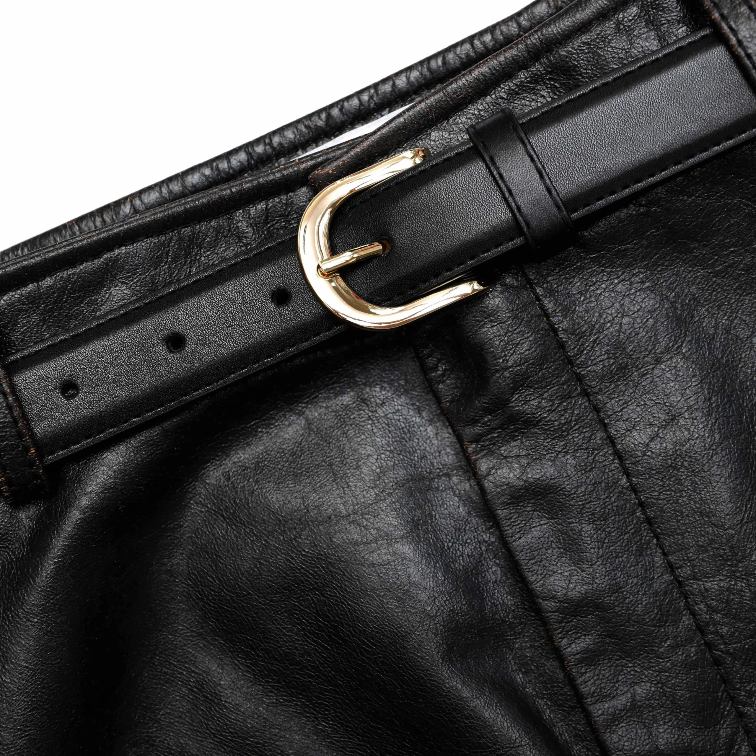 Leather Midi Skirt^self-portrait New