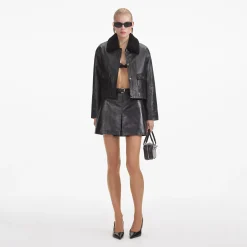 Leather Shearling Jacket^self-portrait Cheap