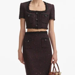 Metallic Boucle Top^self-portrait Best Sale