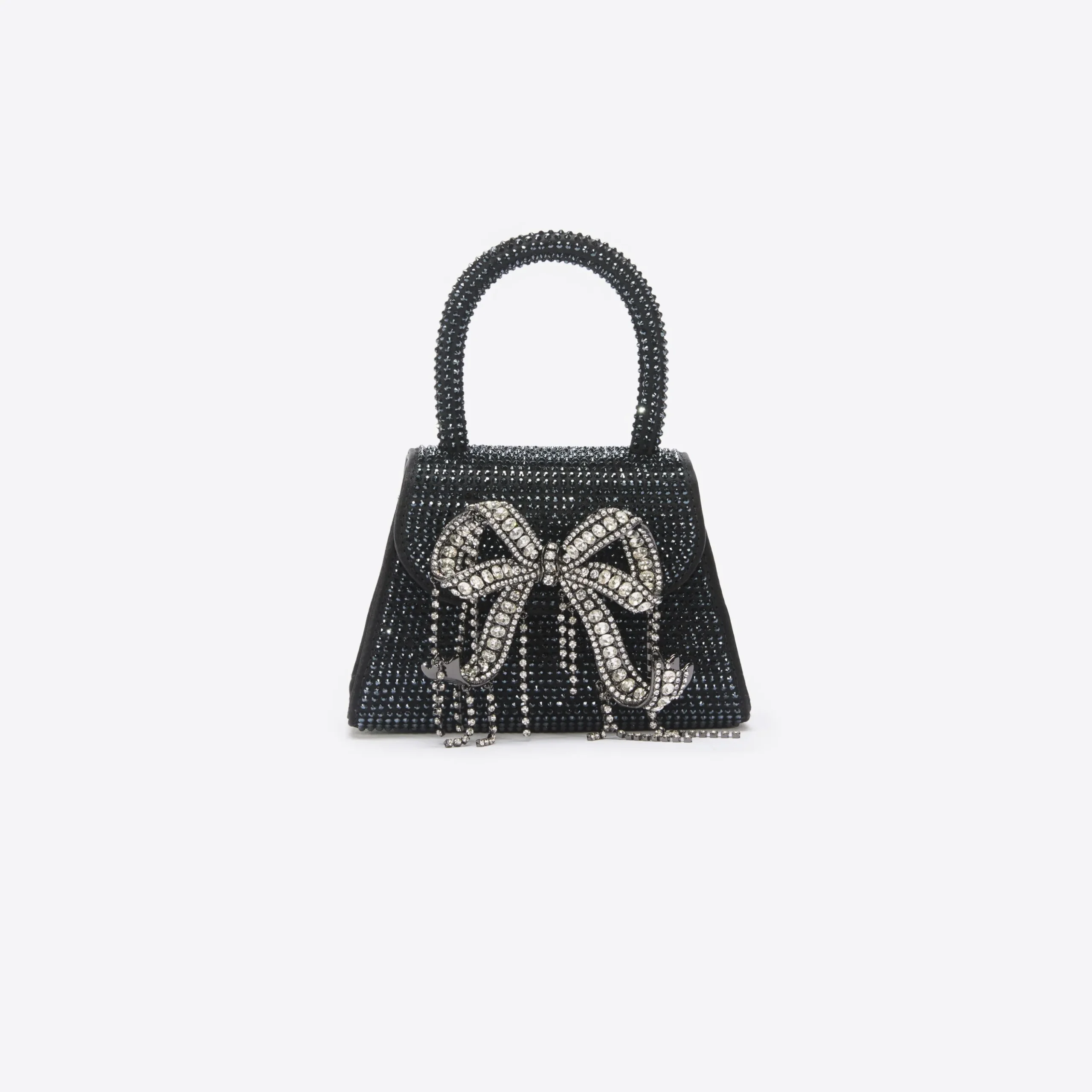 Rhinestone Embellished Micro Bow Bag^self-portrait Fashion