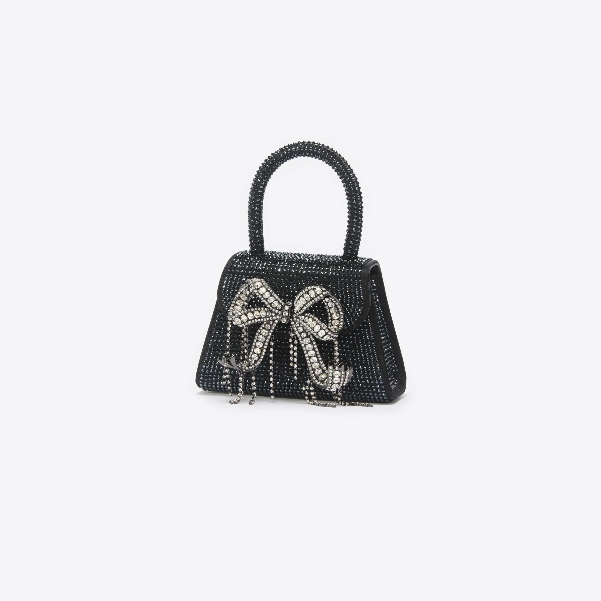Rhinestone Embellished Micro Bow Bag^self-portrait Fashion
