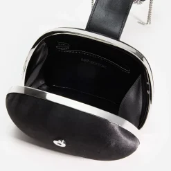 Satin Top Handle Clutch Bag^self-portrait New