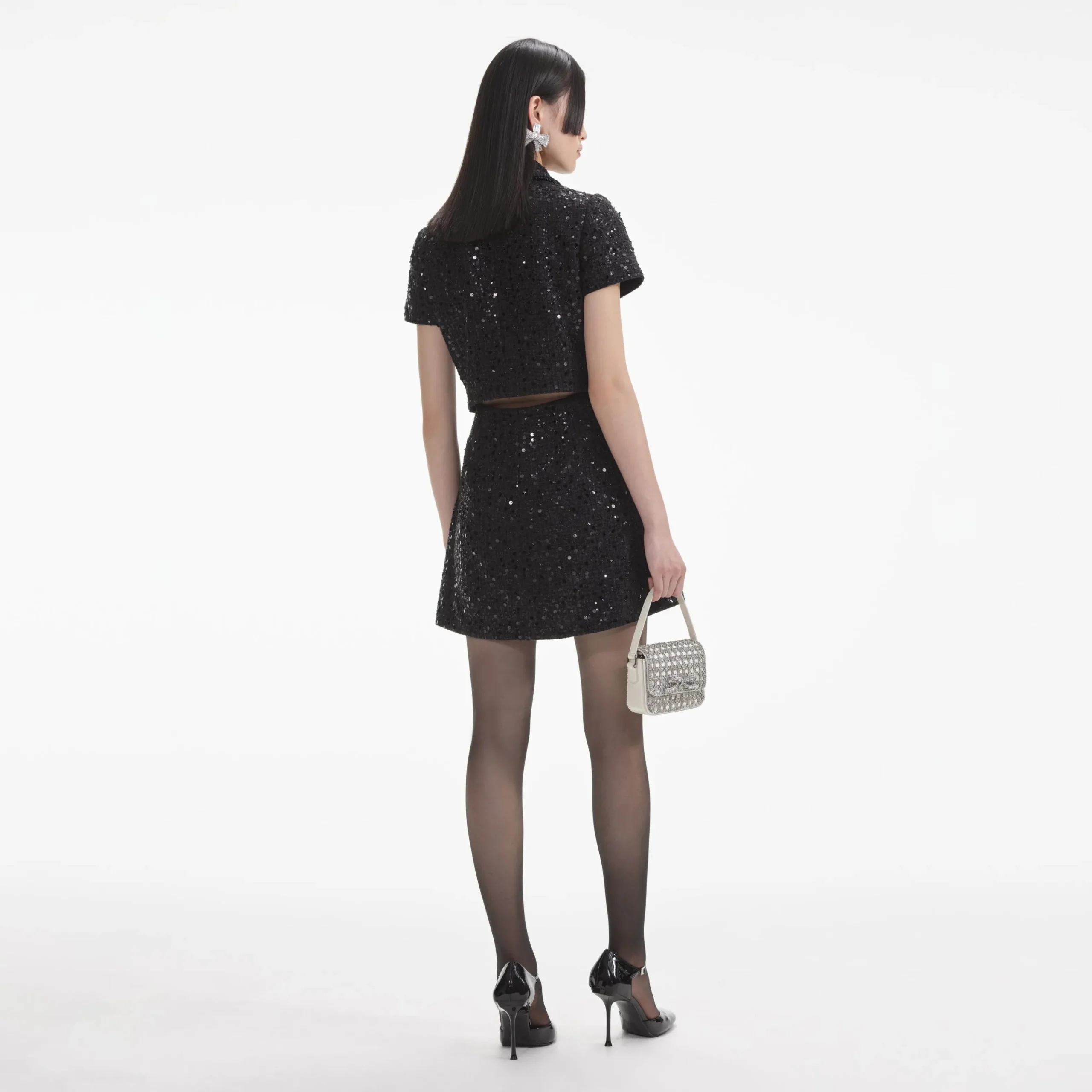 Sequin Boucle Mini Dress^self-portrait Shop