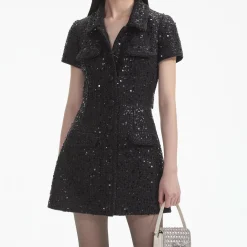 Sequin Boucle Mini Dress^self-portrait Shop