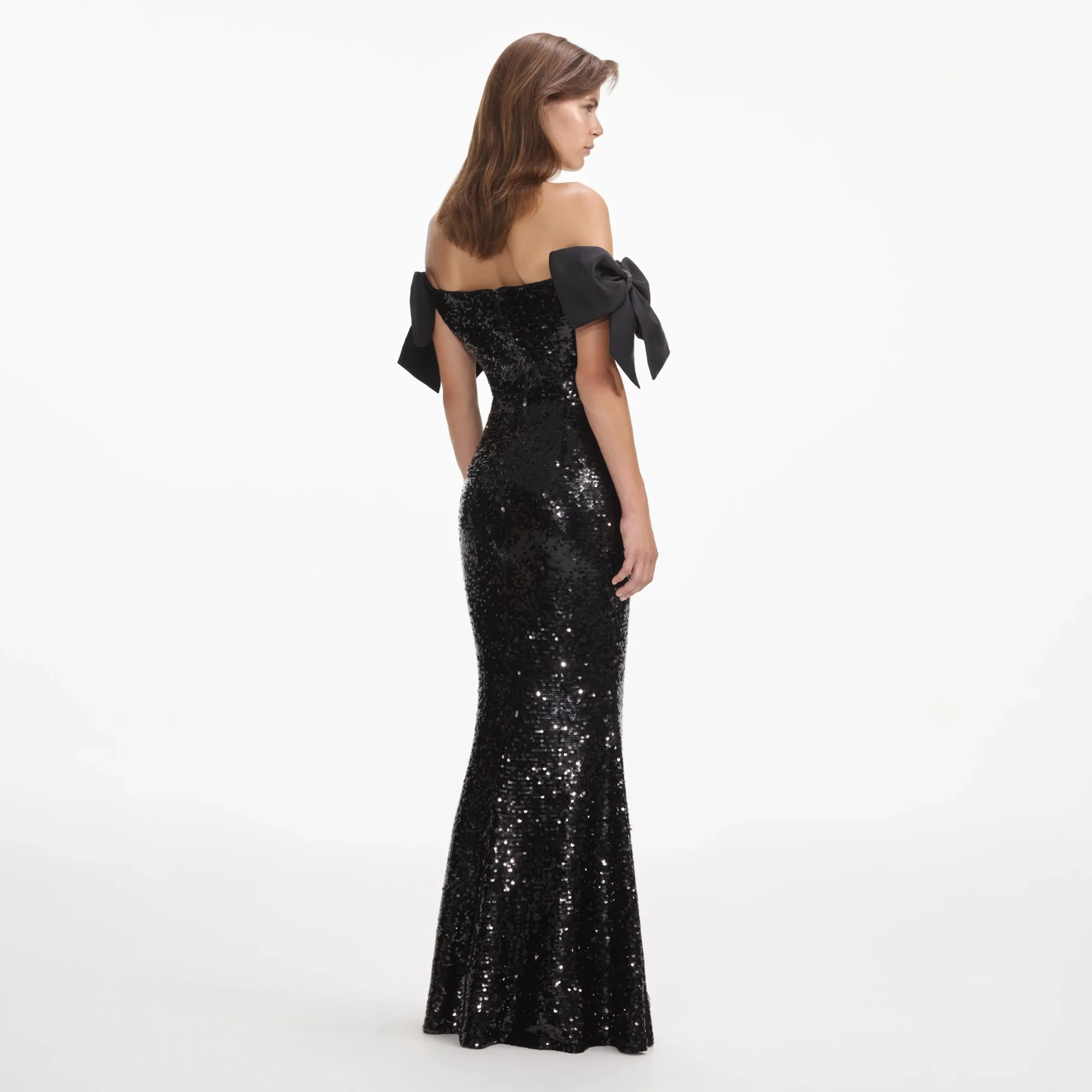 Sequin Bow Maxi Dress^self-portrait Flash Sale