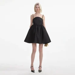 Taffeta Embellished Mini Dress^self-portrait Cheap
