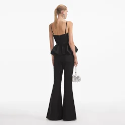 Taffeta Peplum Top^self-portrait Best Sale