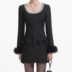 Textured Metallic Mini Dress^self-portrait Cheap