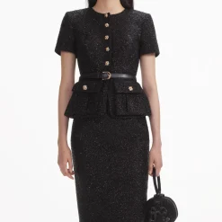 Tinsel Boucle Tailored Midi Dress^self-portrait Best Sale