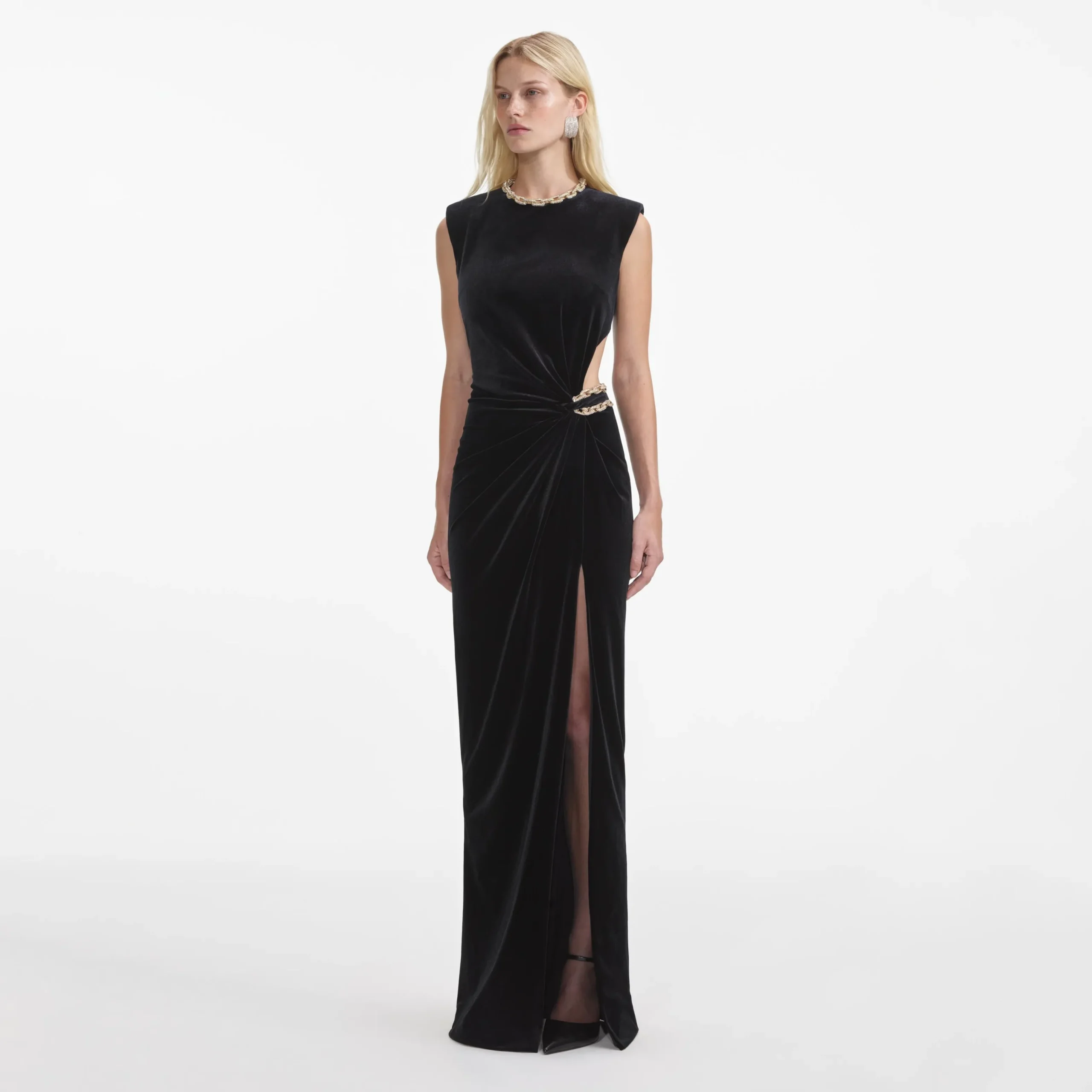 Velvet Embellished Maxi Dress^self-portrait Discount
