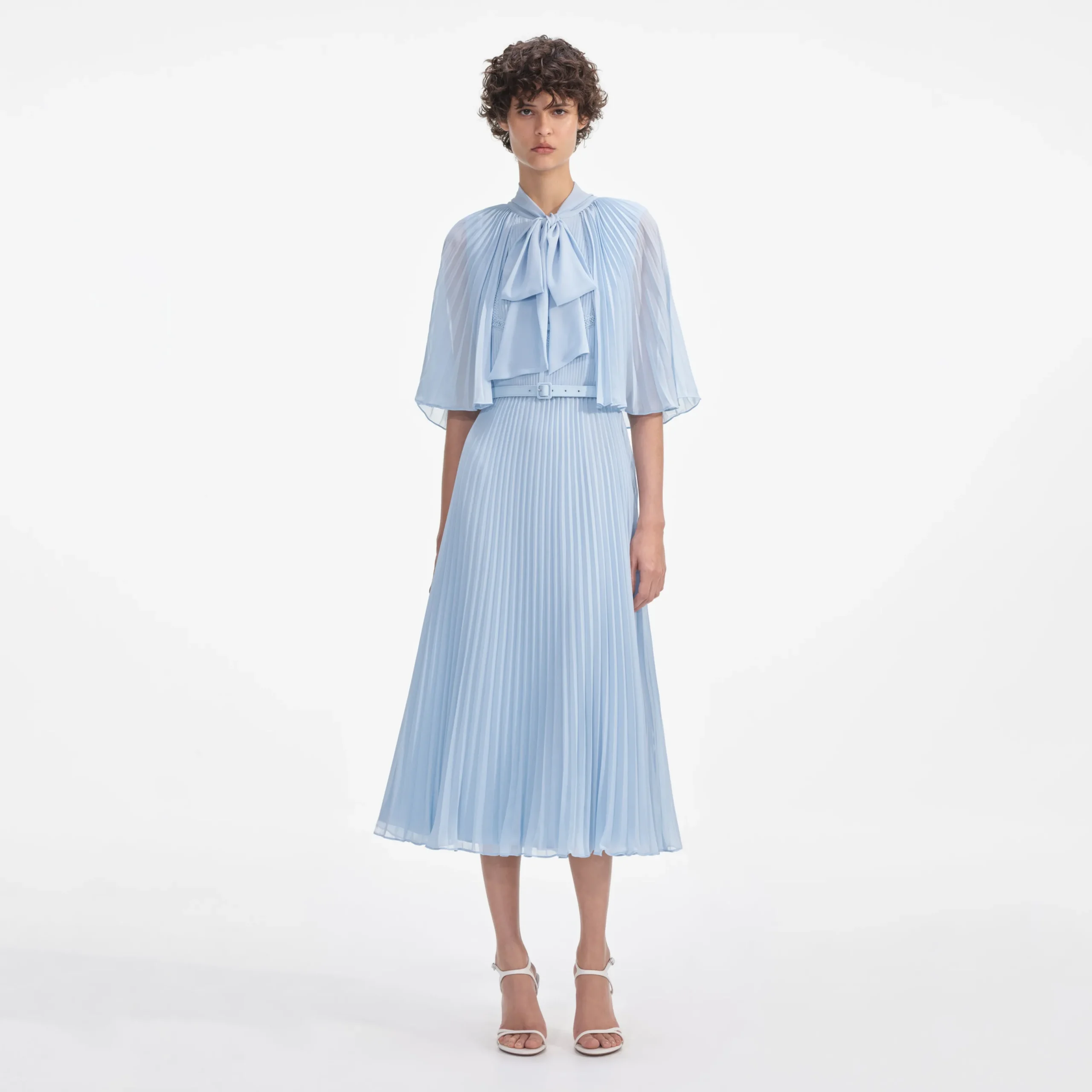 Chiffon Cape Midi Dress^self-portrait Hot