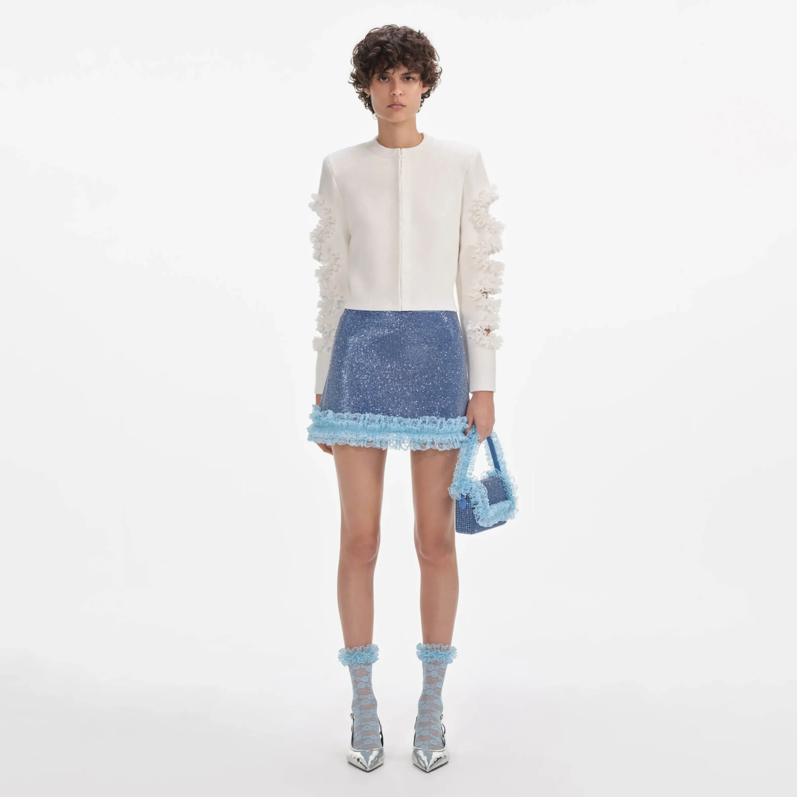 Crystal Chainmail Mini Skirt^self-portrait Best Sale
