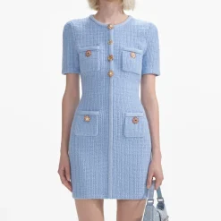 Jewel Button Knit Mini Dress^self-portrait Online