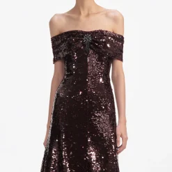 Sequin Off Shoulder Midi Dress^self-portrait Outlet