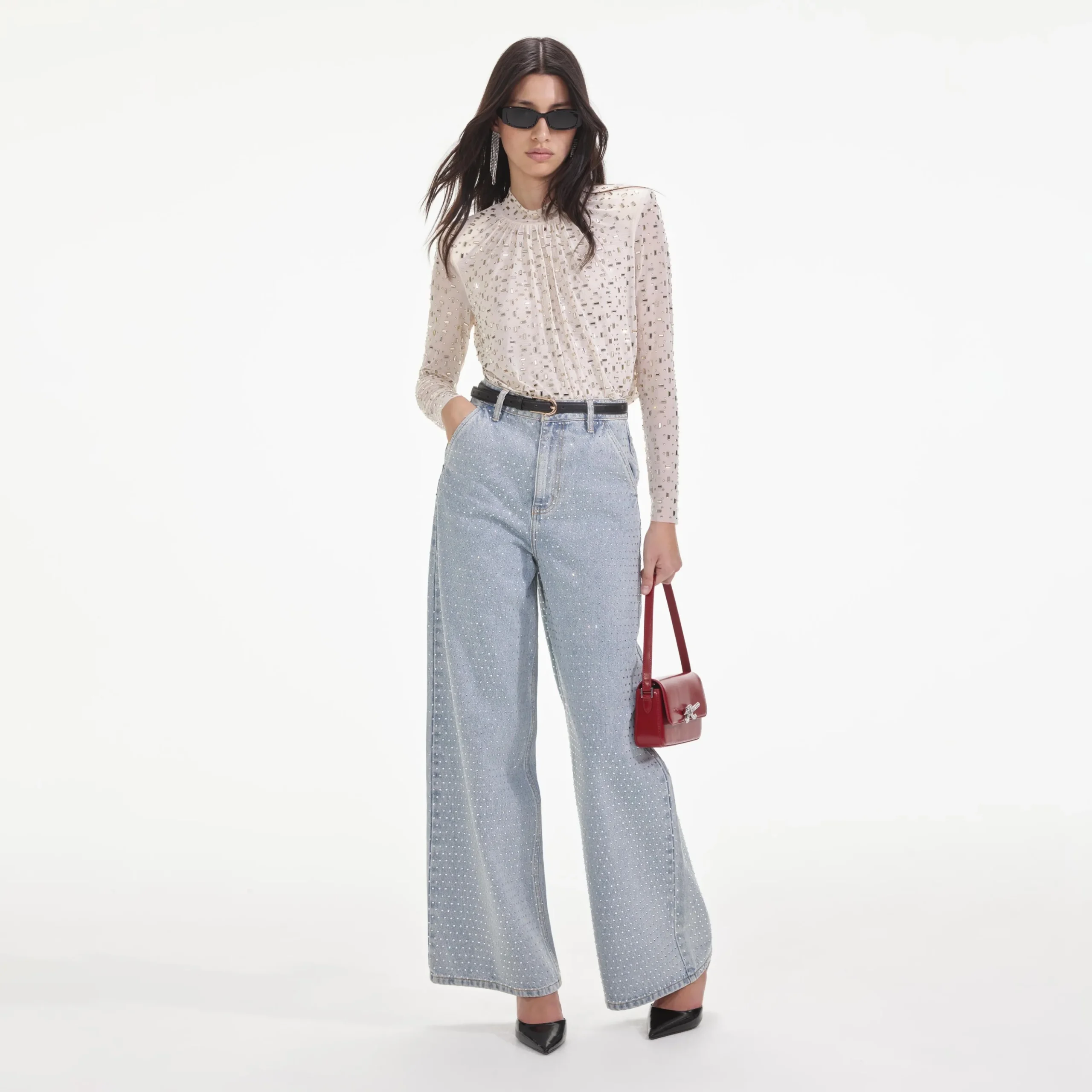 Mesh Rhinestone Top^self-portrait Best