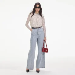 Mesh Rhinestone Top^self-portrait Best