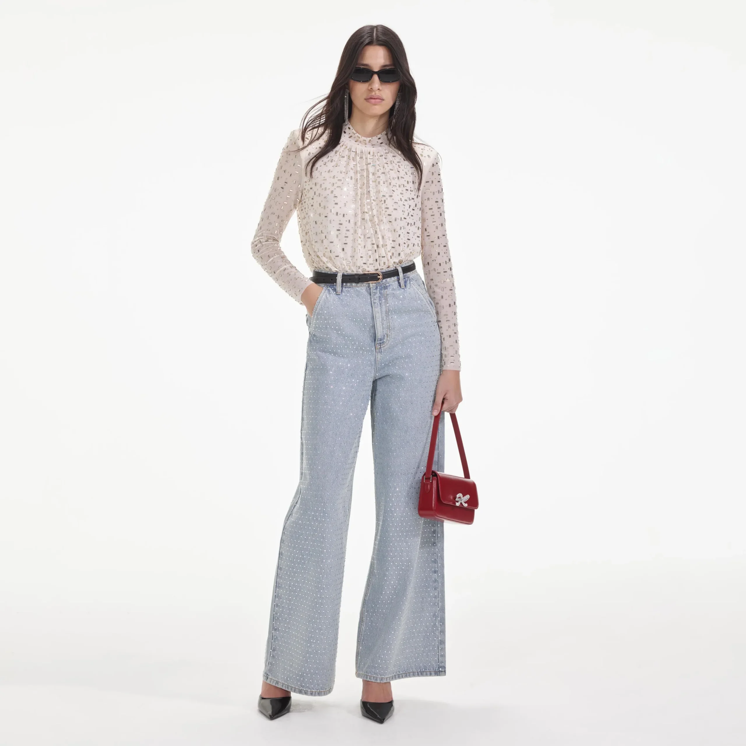 Mesh Rhinestone Top^self-portrait Best
