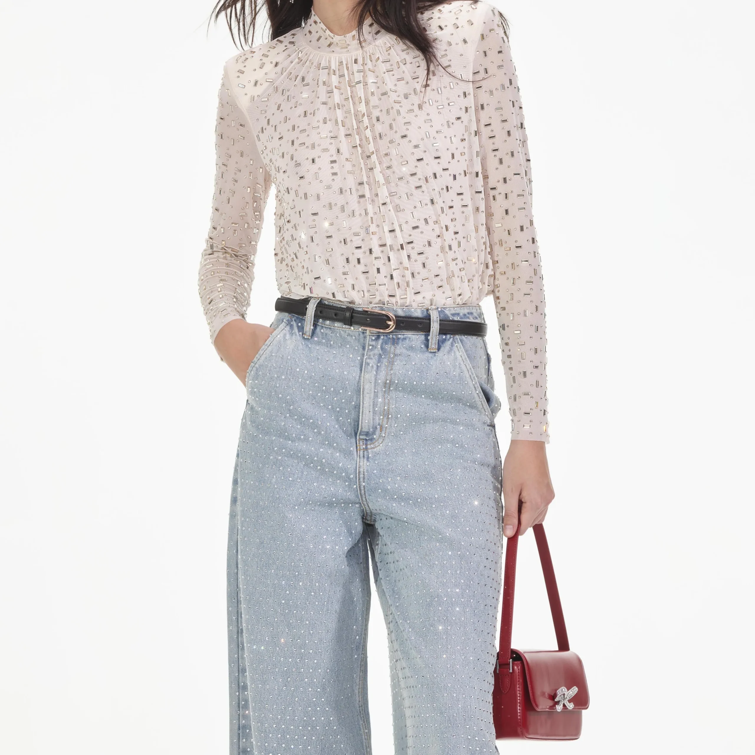 Mesh Rhinestone Top^self-portrait Best