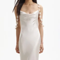 Satin Flower Maxi Dress^self-portrait Discount