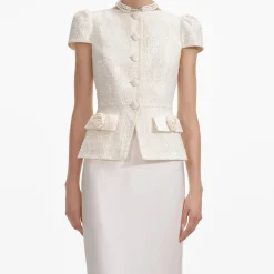 Boucle Bow Detail Maxi Dress^self-portrait Online