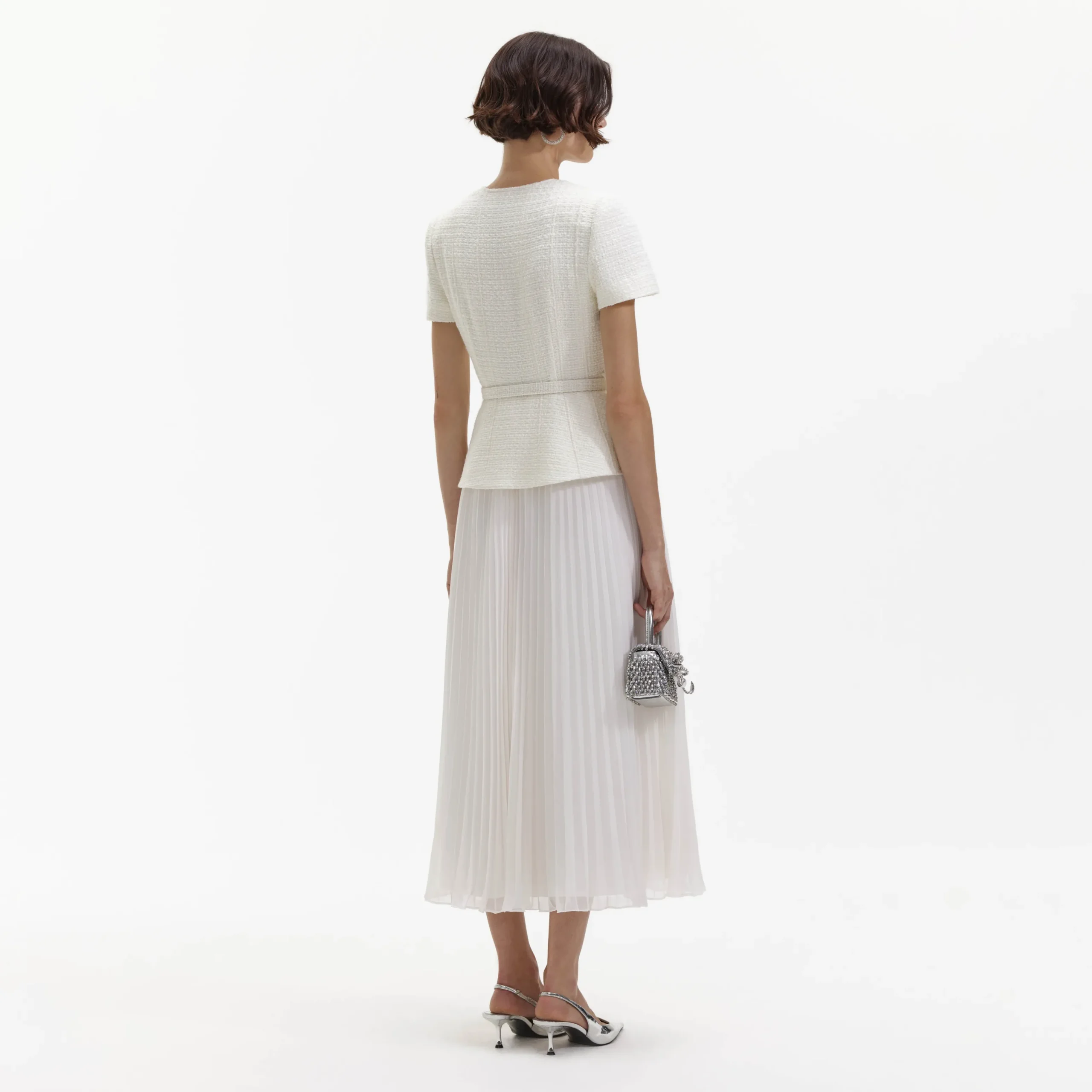 Boucle Chiffon Midi Dress^self-portrait Hot