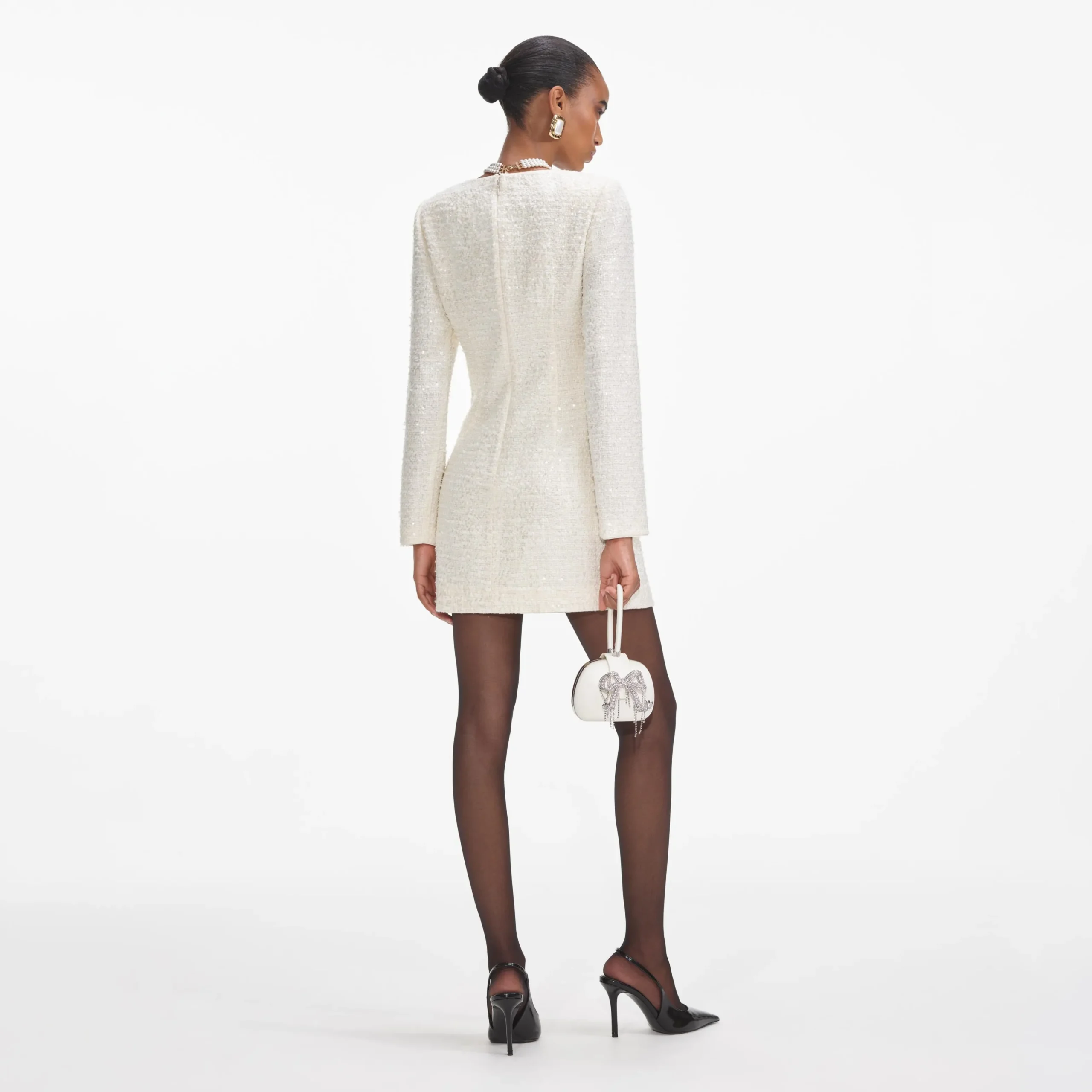 Boucle Diamante Bow Mini Dress^self-portrait Cheap