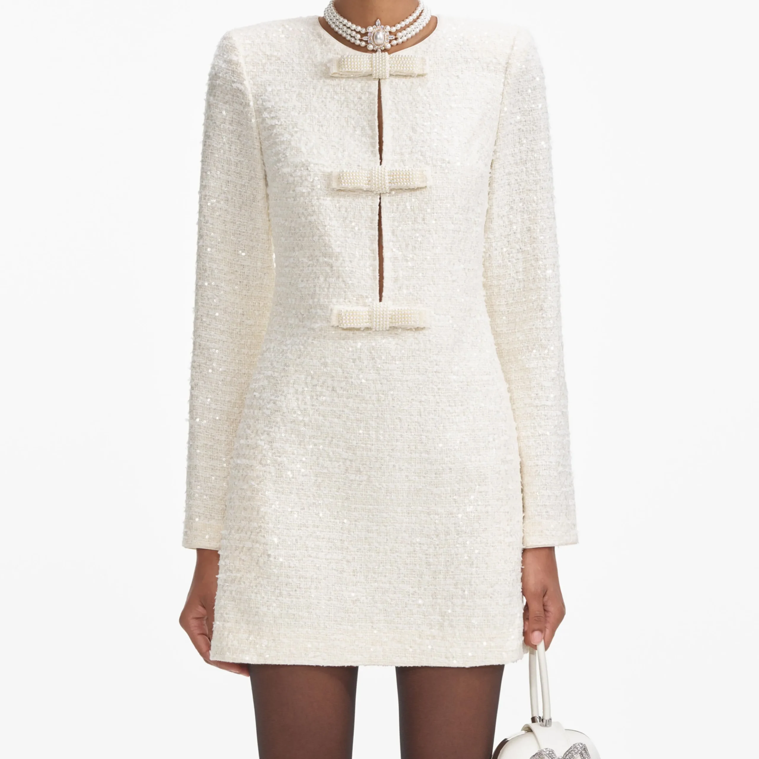 Boucle Diamante Bow Mini Dress^self-portrait Cheap