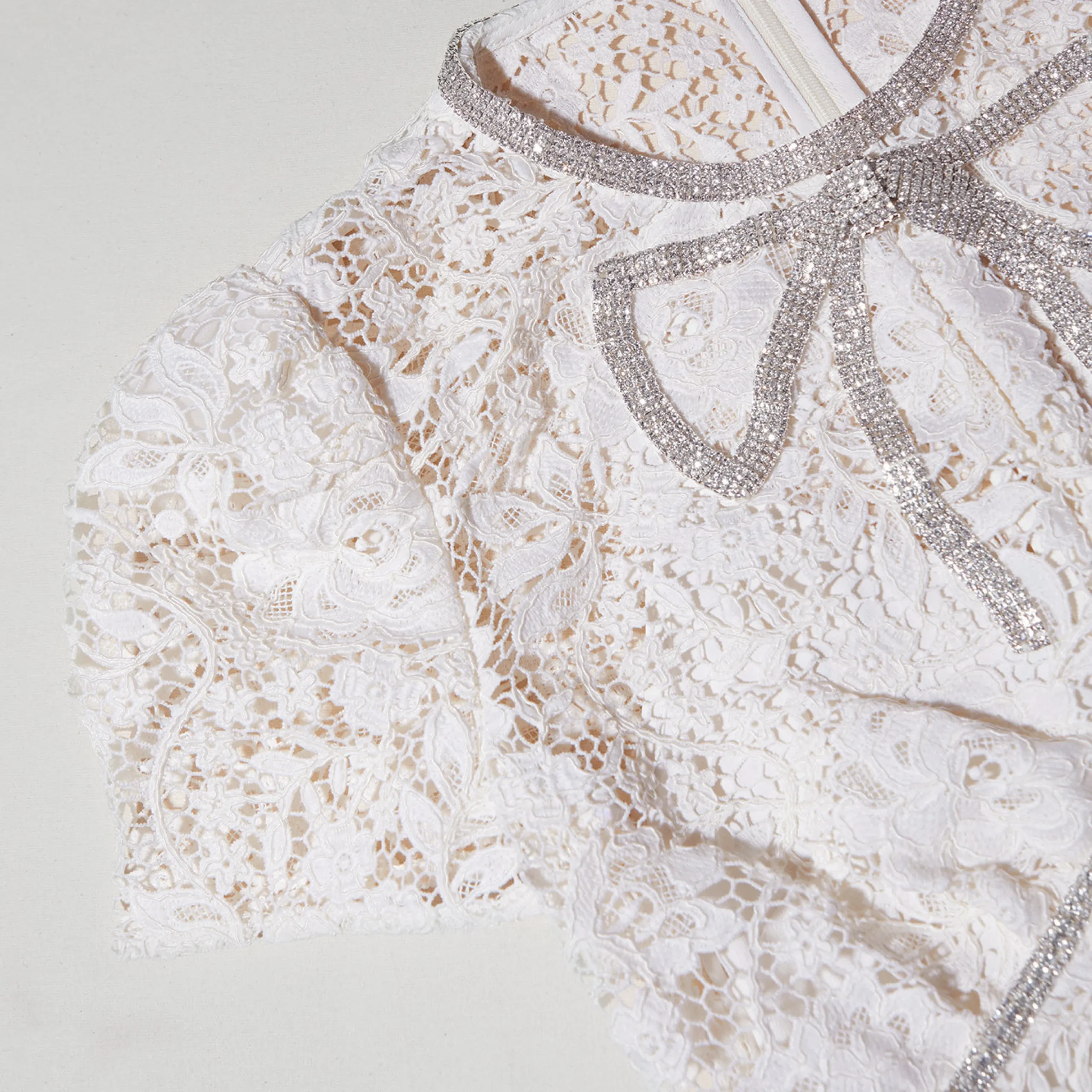 Cord Lace Bow Midi Dress^self-portrait Outlet